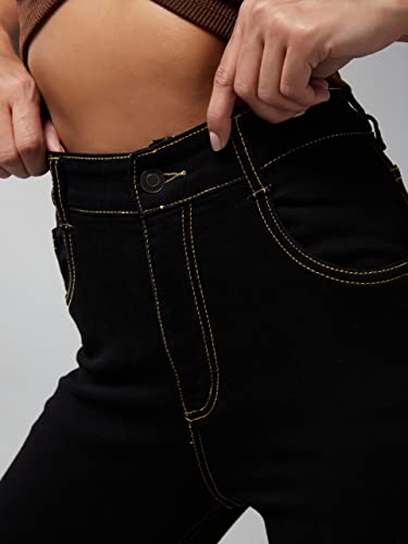 Image of Dolce Crudo Women's Skinny Fit High Rise Cropped Length Stretchable Denim Jeans