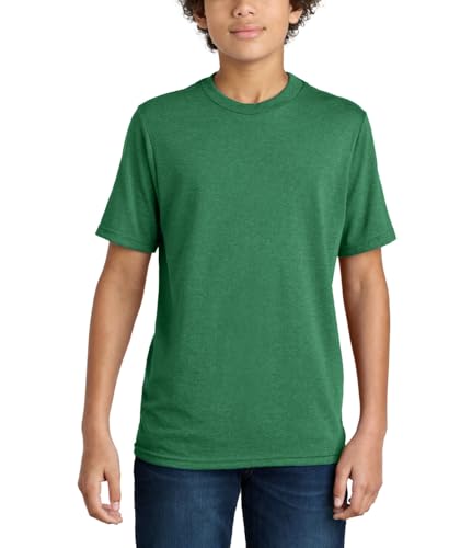 Youth Short Sleeves Regular Fit Tshirt Casual Gym Workout Performance Crewneck T-Shirt - Multipacks