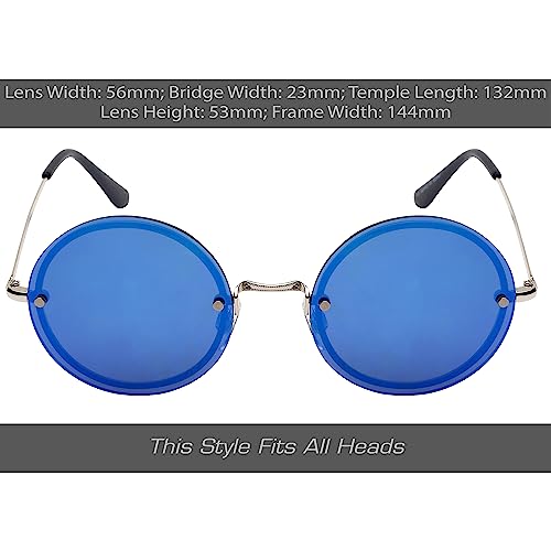 Image of proSPORT Oversize Round Big Circle Sunglass Men Women Metal Frame