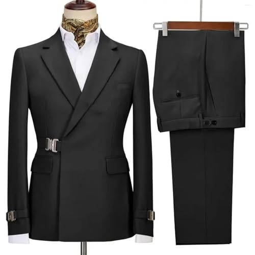 Men's Slim Fit 2-Piece Suit - Notched Lapel Blazer & Pants for Wedding & Party3