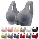 Daisy Bras for Older Women Front Closure Womens Plus Size Full Coverage Supportive Bra No Underwire Comfy Underwear Blue Front Closure Minimizer Small, Lekxagabo Mixicharm Bra