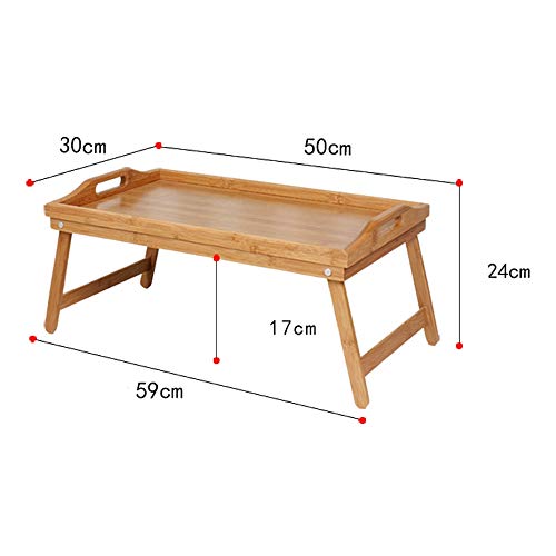 JZK Bambu vassoio da letto pieghevole tavolino