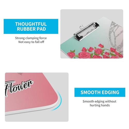 Planchettes à pince A4 rose papillon pour écrire debout sans table