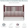 4 in 1 Convertible Baby Crib, Wooden Nursery Cribs Converts into Toddler Bed and Daybed, 3 Adjustable Base, Non-Toxic Finishes, Removable Wheels (Cherry)
