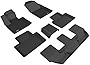 3D MAXpider All-Weather Floor Mats for Volvo XC90 T5 / Volvo XC90 T6 2015-2020 Custom Fit Car Floor Liners, Kagu Series (1st 2nd & 3rd Row, Black)