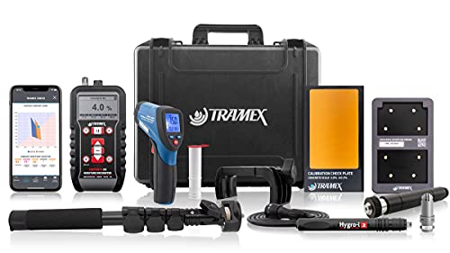 Tramex Concrete Determinator Inspector Kit CDIK | Moisture Meter Humidity Probe & Infrared Thermometer for Completing a Full Concrete Moisture Test | Measure Moisture Content in Concrete Flooring