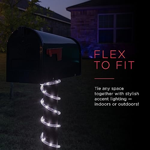 Image of UltraPro LED Rope Lights, 50ft Classic Clear Rope, Cool White Light 5000K, Indoor /Outdoor, Flexible, Linkable, Durable, Rope Lights Outdoor, 54846