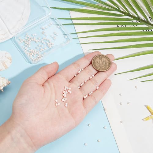 GOMAKERER About 142 Pcs Natural Pearl Beads 2mm - Image 3