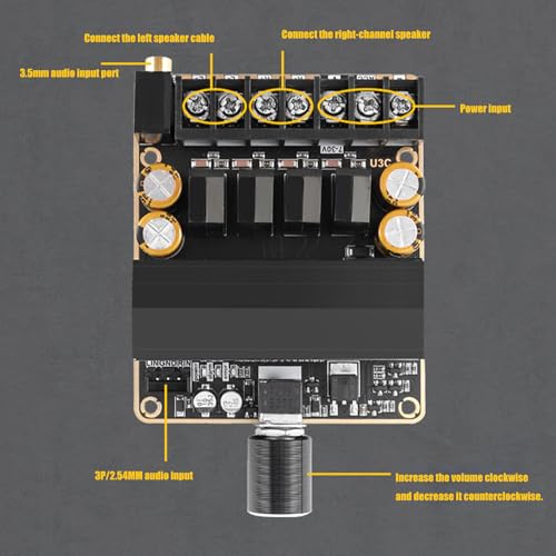 Amplificateur de son stéréo TPA3221 avec faible précision de bruit et finitions durables