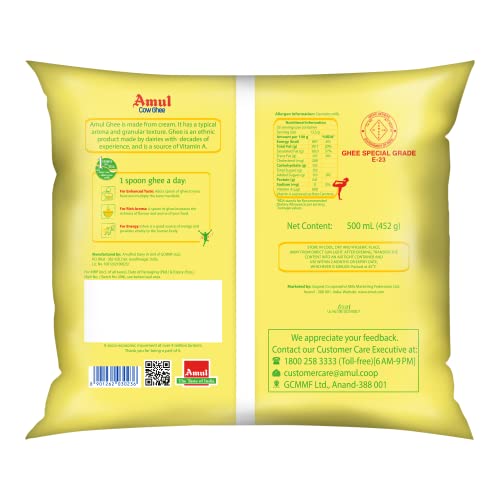 Amul Cow Ghee Pouch, 500Ml #TOP1