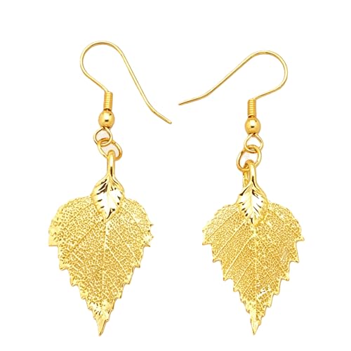Image of 24K Gold Dipped Dangle Earrings
