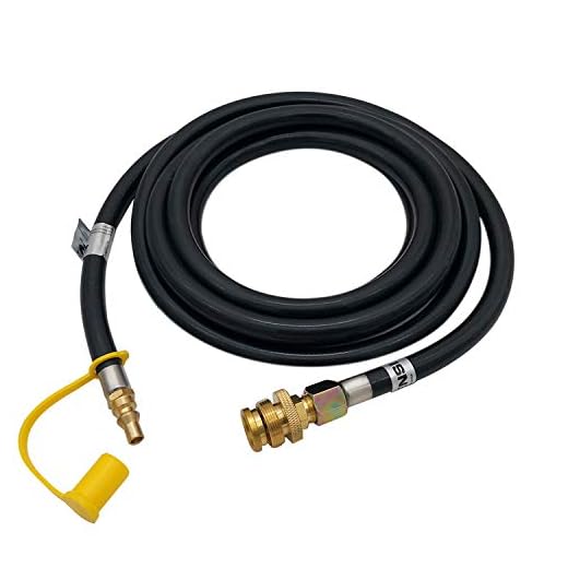 MENSI 12 Foot 1/4' Quick Connect Liquid Propane Hose for RV to Hook Up Portable Camping BBQ Grill