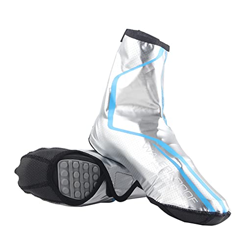XJST Radfahrenschuhabdeckungen, wasserdichte Schuhabdeckung, Winterrennfahrrad-Überschuhe Thermische Warme Schuhe Für Männer Für Männer, Für Zeitverfahren Und Rennsport,Blau,XL Cover