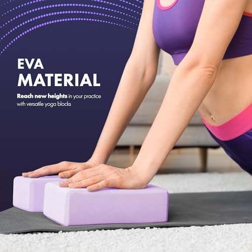 Kayman Yoga Block 2-Pack - Durable EVA Foam Blocks with Non-Slip Surface - Lightweight, Portable, and Ideal for Improving Flexibility, Balance & Alignment - Image 4