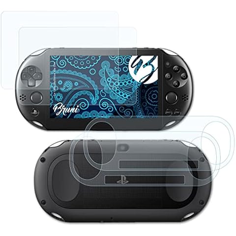 Bruni Schutzfolie kompatibel mit Sony PlayStation Vita Slim Folie, glasklare Displayschutzfolie (2er Set) Cover