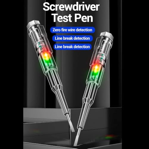 Image of (3PC) Quickly Detect Wiring Faults Electrical Current Pen 70-250V AC Voltage Tester Non-Contact Power Detector Pen Line Fault Plug Tester Electrical Circuit for LED Indicator Built in Screwdriver