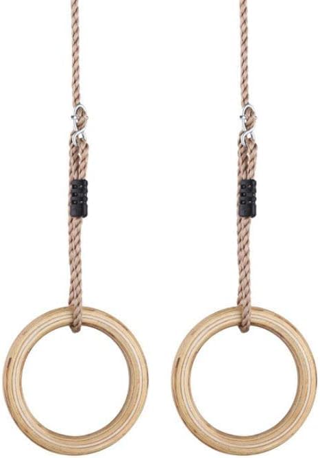 Woudi® Turnringe aus schichtverleimtem Holz – lackierte Gymnastikringe...