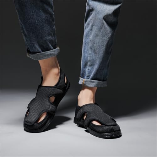 Women's Diabetic Shoes Adjustable Closure Elderly Sandals Non-Slip Lightweight Arthritis Swollen Feet Walking Shoes 6