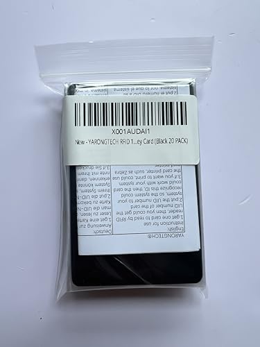 YARONGTECH RFID 125KHz Writable Rewritable T5577 RFID White Black Key Card (Black 20 PACK) - Image 2