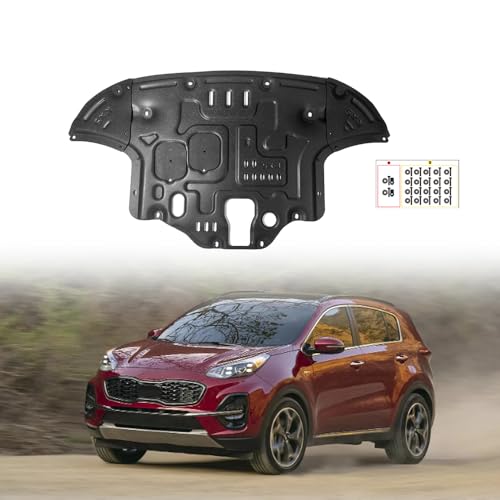 Image of Engine Splash Shield Fit for Kia Sportage 2017-2022 Front Wheel Drive Engine Case Guard Under Cover Compatible with Sportage 2018-2021 Front Engine Guard Mud Flapsm,Not Fit for All Wheel Drive