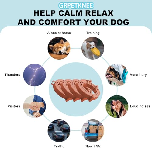 Image of Basajaun Calming Collar for Dogs 4 Packs -Anxiety Relief Dog Pheromone Collar，25 Inches Size Flexible Adjustable for All Small Medium and Large Dog