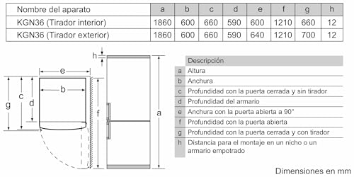 Balay 3KFE563WI - Frigorífico Combi, Libre Instalación, 186 x 60 cm, Color Blanco - imagen 2