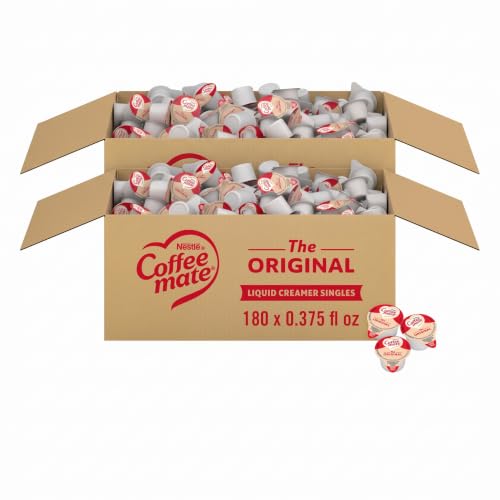 Nestle Coffee mate Coffee Creamer, Original, Liquid Creamer Singles, Non Dairy, No Refrigeration, Box of 180 (Pack of 2)