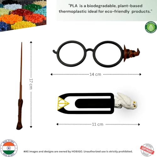 Image of HP Theme Plastic Bookmark Set | Pack of 3 Durable & Vibrant Wizard-Inspired Page Markers for Books, Novels, Journals & Study Use | 9L x 1.5W cm