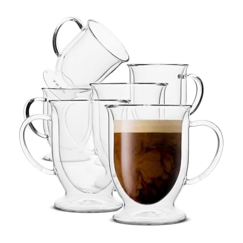 BTaT Double Walled Glass Coffee Mugs Set Cover