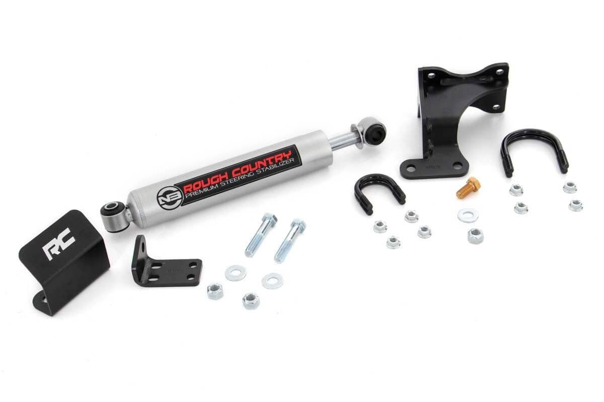 ROUGH COUNTRY N3 デュアル ステダン jk ラングラー Amazon.com: Rough Country N3 Dual Steering Stabilizer for 07-18