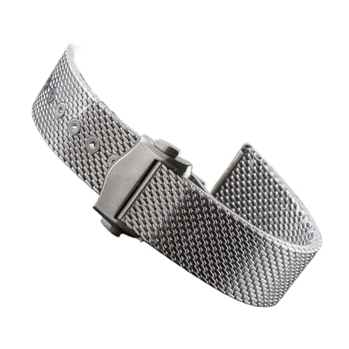 20mm Silver Stainless Steel Strap Compatible With 007 Luxury Mesh Band Bracelet Replacement Watch Accessories Parts2