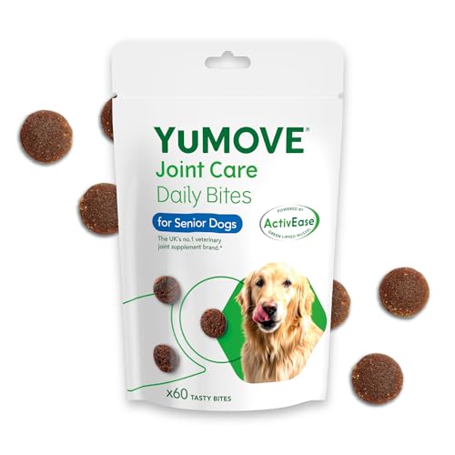 YuMOVE Senior Dog Joint Supplement Daily Bites for Joint Care Essential Dog Hip and Joint Aid for Senior Dogs Aged 8+ 60 Tablets - Eco Friendly and Letter Box Ready Packaging