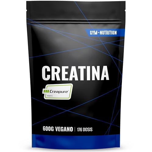 Creatina Monohidratada Creapure® – 600 g – Creatina Monohidrato Creapure en Polvo – Vegano – Envasado en Alemania - Creatine Monohydrate Powder