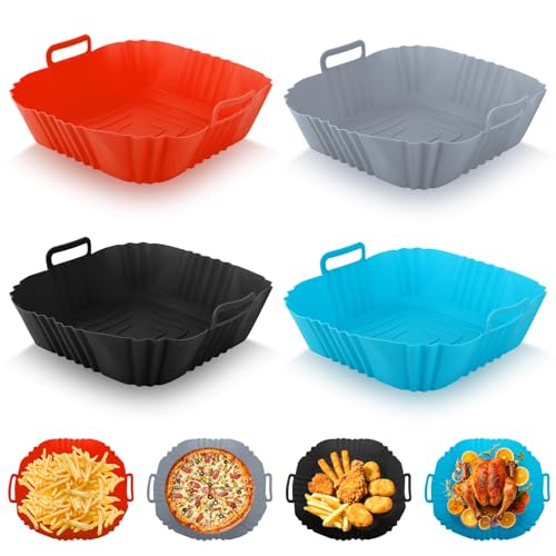 4 Piezas Molde Silicona Freidora de Aire,Bandeja