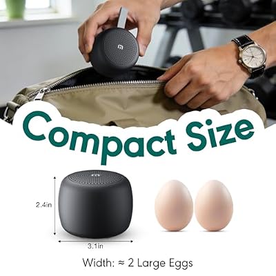 Portable Bluetooth Speaker, Ultra Compact with Bluetooth 5.4 & TF Card Slot | 10H Playtime, TWS Stereo, Hands-Free Calling, Perfect Wireless Mini Speaker for Travel, Outdoor, Gifts