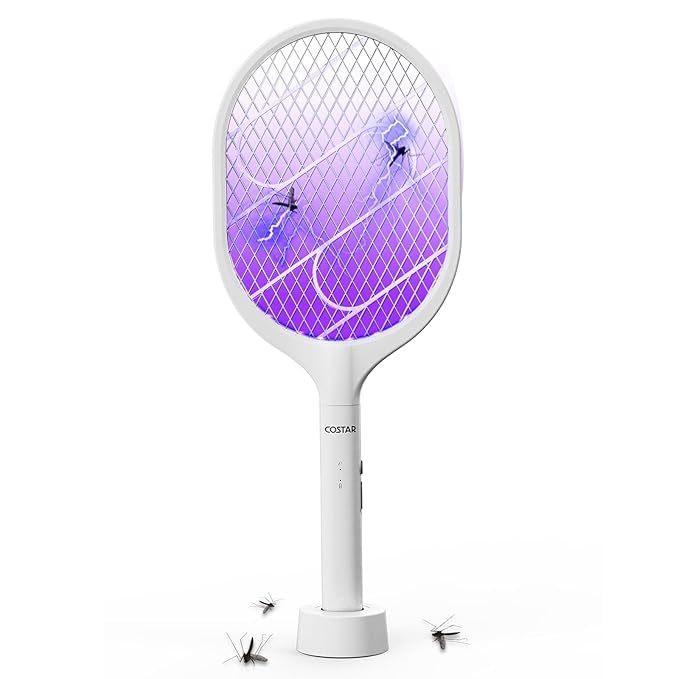 QUALIZA Mosquito Bats Racket Killer Five Nights Mosquito Killer Racket Rechargeable Handheld Electric Fly Swatter Mosquito Killer Racket-picture-36
