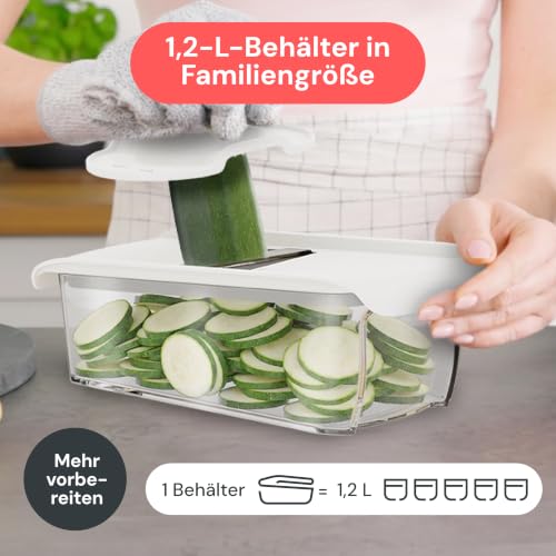Fullstar Pro - 6-in-1 Mandoline Gemüsehobel, Julienneschneider und Reibe – Ansicht 6
