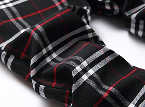 NOVOCCT Plaid Pants for Men - Skinny Mens Dress Pants - Stretch Slim Fit Business Casual Dress Chinos for Men4