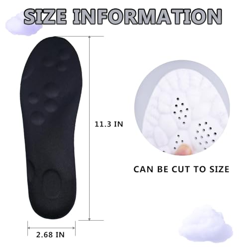 Image of 4 PCS Cut-Out Insoles 4D Cloud Soles Ultra Comfort Soft Memory Foam Cushioning Cloud Insoles for Men Women