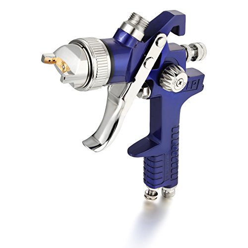 Image of Professional Gravity Fed 1.7mm 600ml Stainless Nozzle Mini Gem Blue 600cc Capacity High Volume Low Pressure Air Spray Paint Gun for Car Furniture Painting