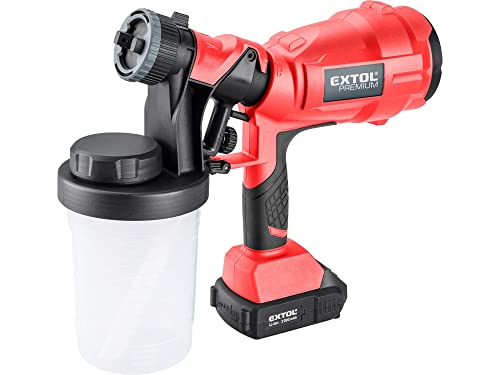 Extol Share20V - Pistola pulverizadora inalámbrica HVLP