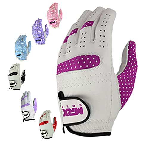 Gant de golf pour femme anti-transpiration en cuir MRX main gauche