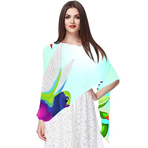 Preisvergleich Produktbild Tropische und exotische Gartenschals für Damen, leicht, modisch, Sonnenschutz