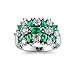 THJEW Dainty Cubic Zirconias Flower Ring for Women S925 Sterling Silver Fashion Cute 5A Gem Crystal CZ Floral Wedding Engagement Ring Jewelry (Ring_B, 8)