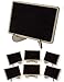 Produktbild HomeTools.eu® - 6X Klassische Tisch Holz-Tafel Mini Namens-Schild beschreibbar, Buffet, Party, Feier, Hochzeit, Deko, Vintage Landhaus, Tafel, 6er Set
