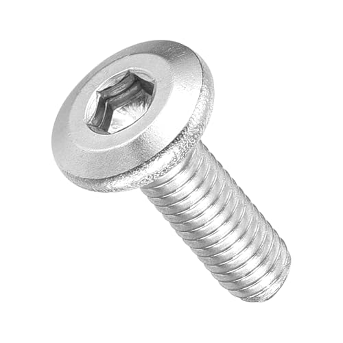 Image of METALLIXITY Flat Head Hex Socket Cap Screws Bolts(M4-0.7x12) 50Pcs, 304 Stainless Steel Hex Socket Furniture Bolts Screws - for Furniture Woodworking Project, Silver Tone