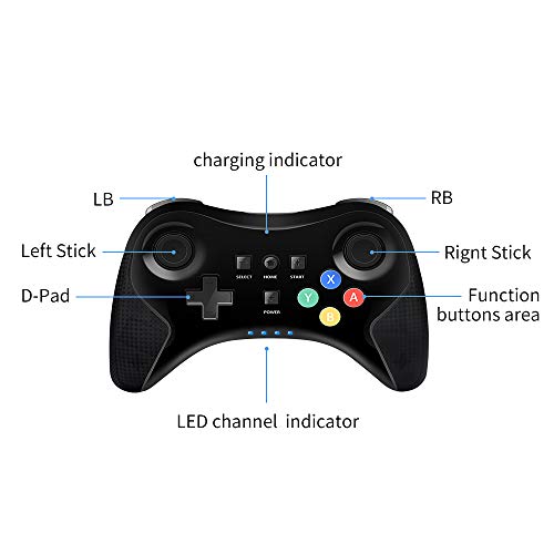 image for Wireless Controller for Wii U Pro, PowerLead Pro Controller Gamepad fo