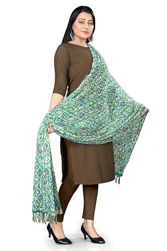 Women's Silk Dupatta Rajasthani Traditional Silk Bandhej Printed Scarf Bhandhani Dupatta Wrap for Women & Girls