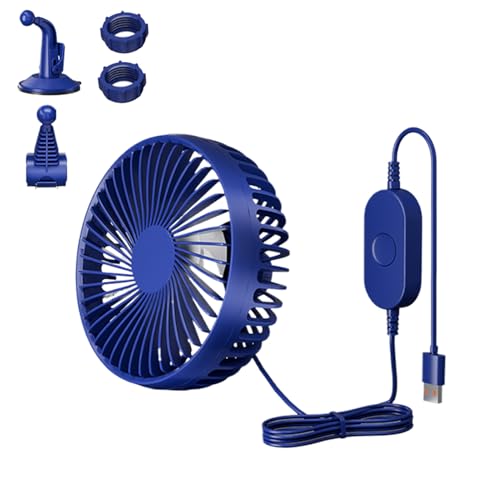 Ventilador Para Coche,3 Velocidades Ventilador De Aire Frío | Soplador Silencioso Ajustable, Circulación De Aire Para Vehículos Camión Camping Y Climas Cálidos