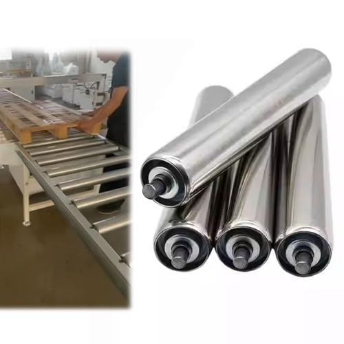4 6 10 18 16 20 24 Inch Long Industrial Conveyor Rollers, Set of 4 Heavy Duty Gravity Rollers for Conveyor Frame Between, Conveyor Belt Rollers for Track(Dia 1.5inch/38MM,L 400MM(15.7in))